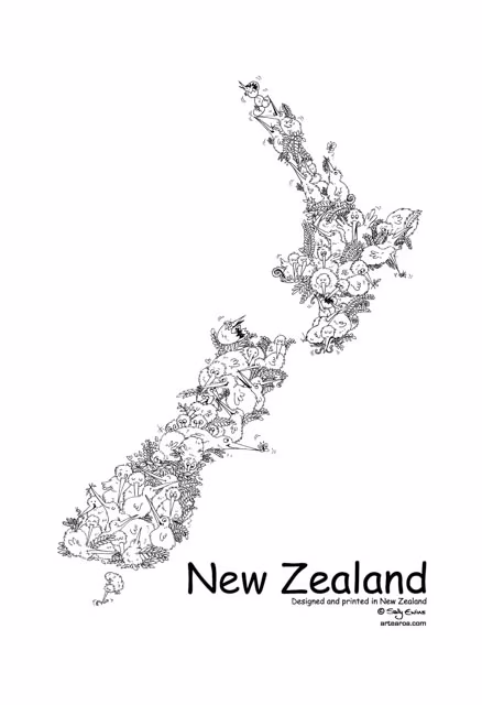 New Zealand Kiwi Tea Towel