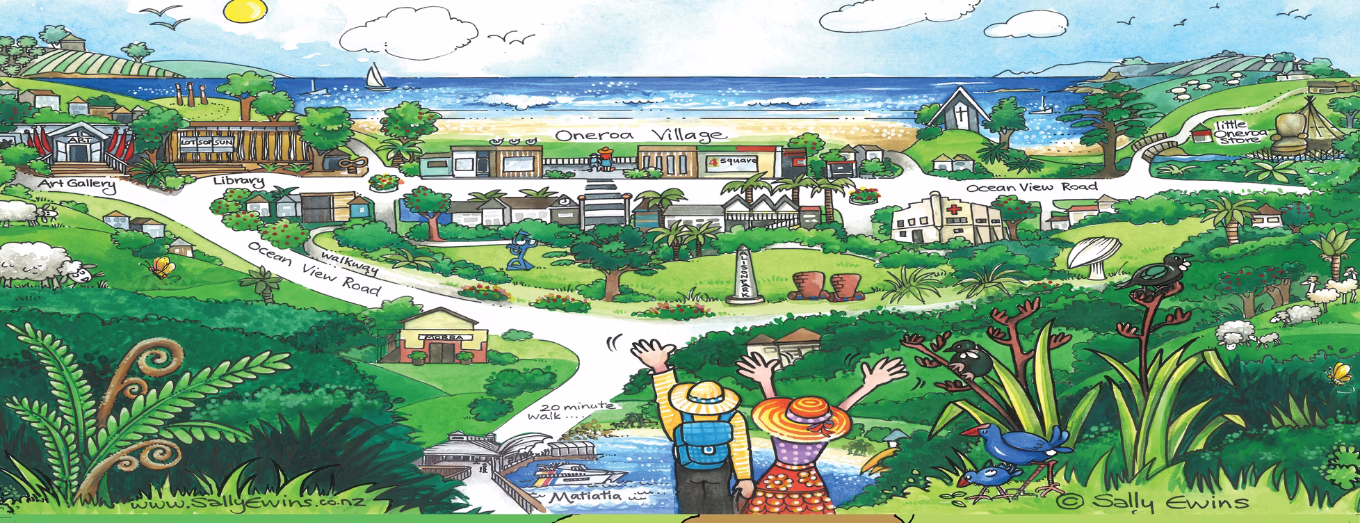 Oneroa Fun Map artwork