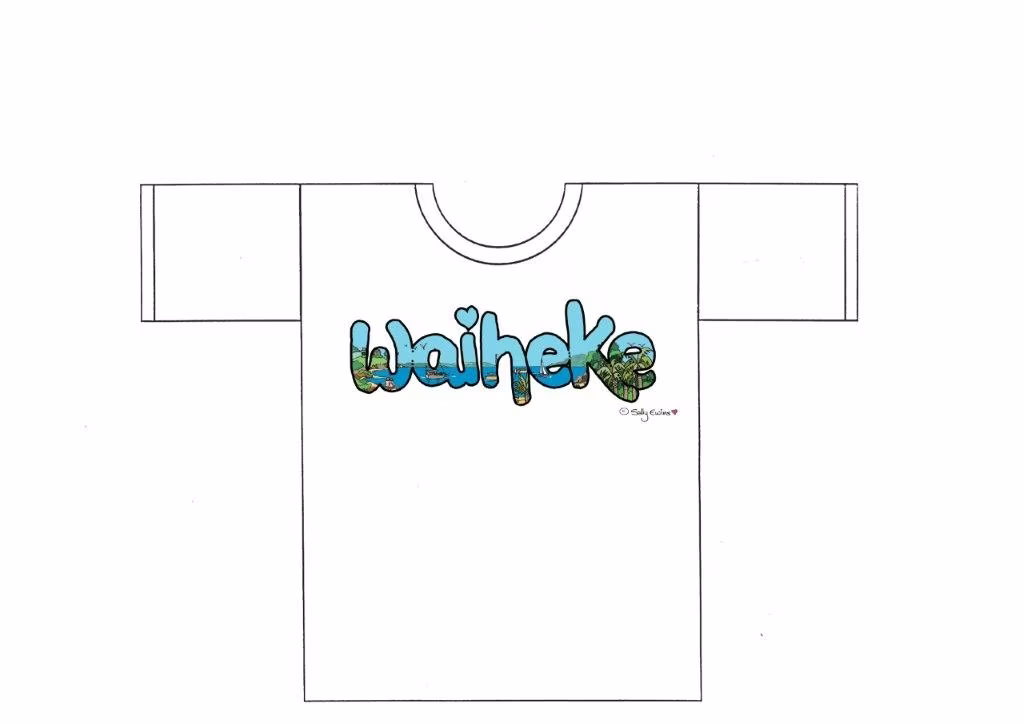 T-Shirt: Waiheke Palm Beach